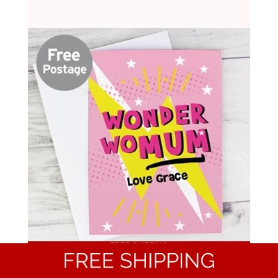 Personalised Wonder WoMum Card Personalised Wonder WoMum Card